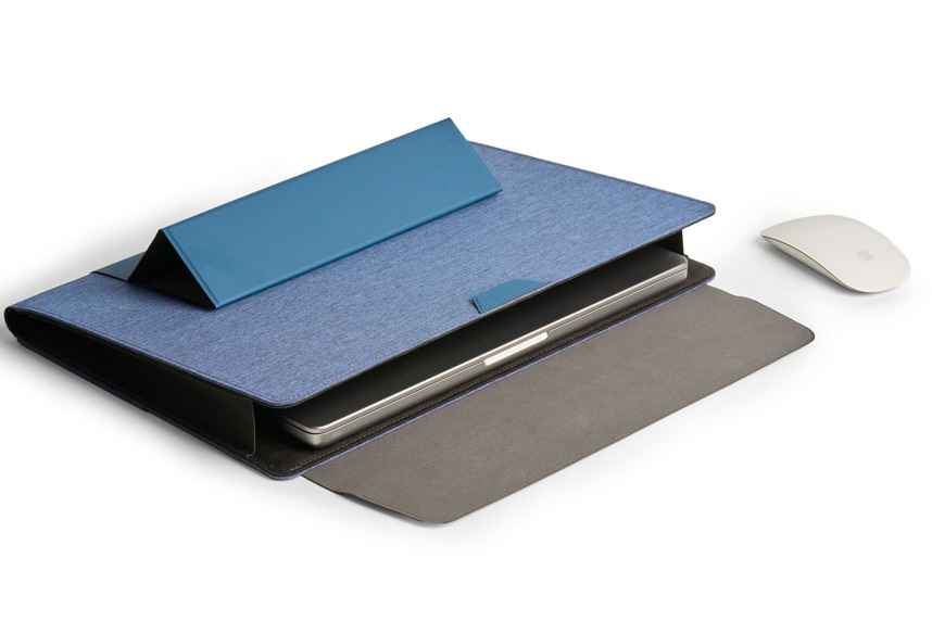 FULDA - CHANGE Collection RPET Laptop Case & Workstation - Navy Blue - Laptop Bags - Eco-Friendly Corporate Gifts Dubai