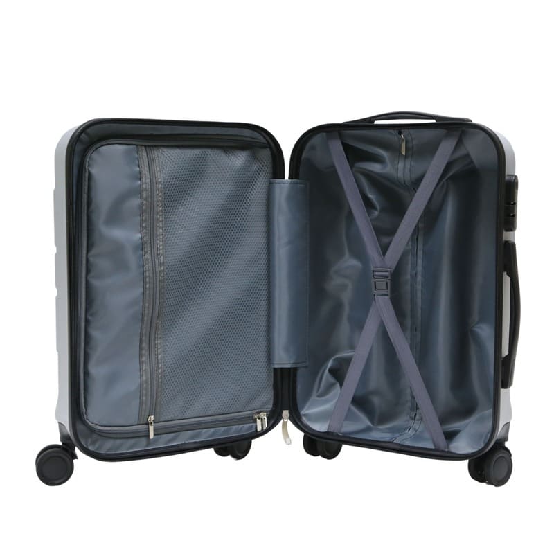 GENOVA - Classic Cabin Trolley Bag - Silver - Trolleys & Luggage - Eco-Friendly Corporate Gifts Dubai
