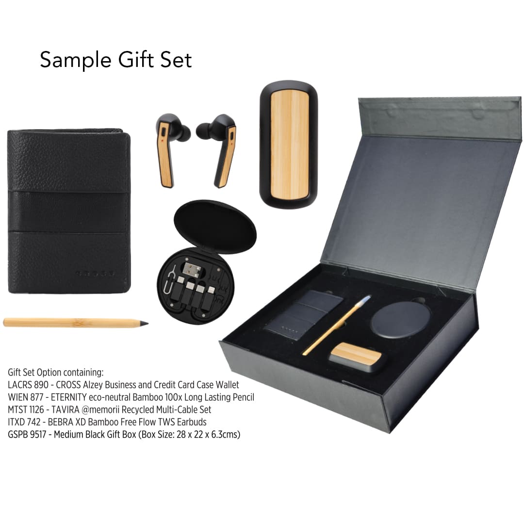Gift Set Packaging with Magnet Closing (Medium) - Black - Gift Sets - Eco-Friendly Corporate Gifts Dubai