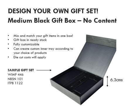 Gift Set Packaging with Magnet Closing (Medium) - Black - Gift Sets - Eco-Friendly Corporate Gifts Dubai