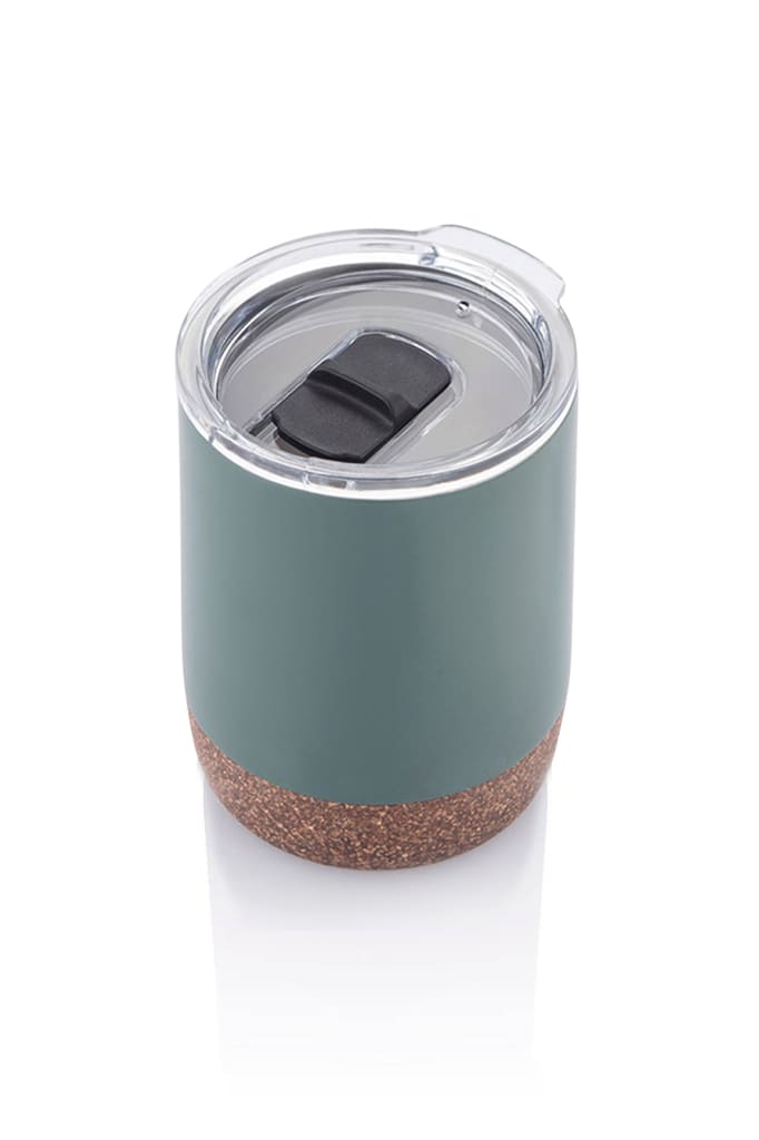 GOUDA - Hans Larsen Vacuum Mug With Cork Base - Green - Mugs & Cups - Eco-Friendly Corporate Gifts Dubai