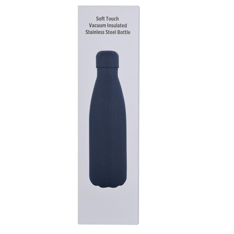 GRODNO - Soft Touch Insulated Water Bottle - Navy Blue - Flasks & Bottles & Mugs & Cups - Eco-Friendly Corporate Gifts Dubai