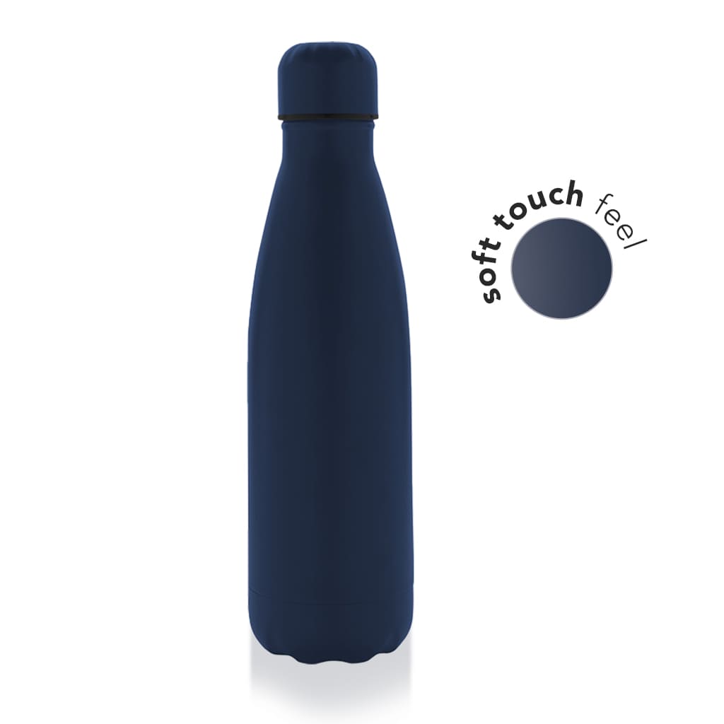 GRODNO - Soft Touch Insulated Water Bottle - Navy Blue - Flasks & Bottles & Mugs & Cups - Eco-Friendly Corporate Gifts Dubai