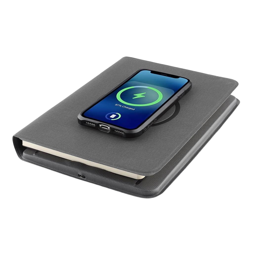 GUBIN - Santhome 10000mAh Wireless Powerbank Organizer - Grey - Notebooks, Pads & Folders - Eco-Friendly Corporate Gifts Dubai