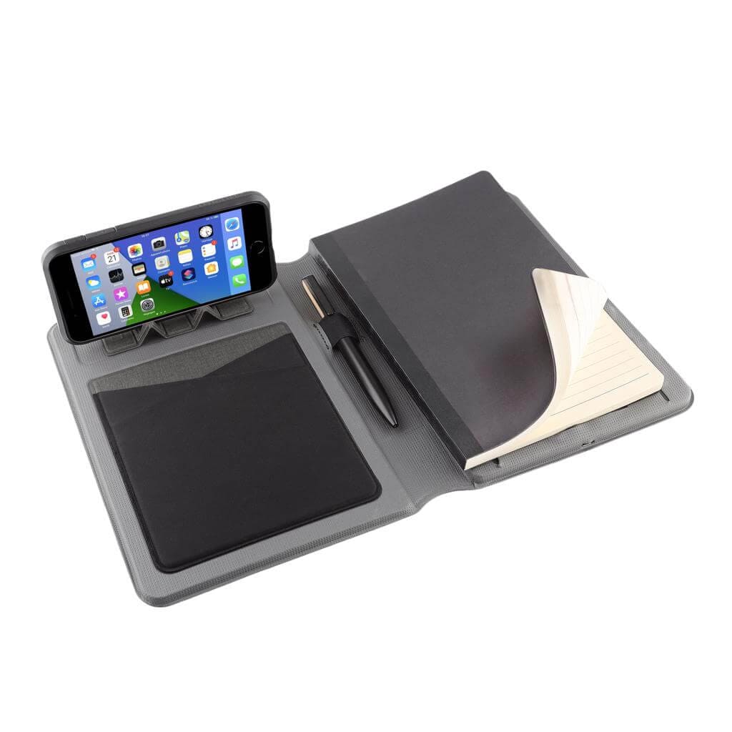 GUBIN - Santhome 10000mAh Wireless Powerbank Organizer - Grey - Notebooks, Pads & Folders - Eco-Friendly Corporate Gifts Dubai