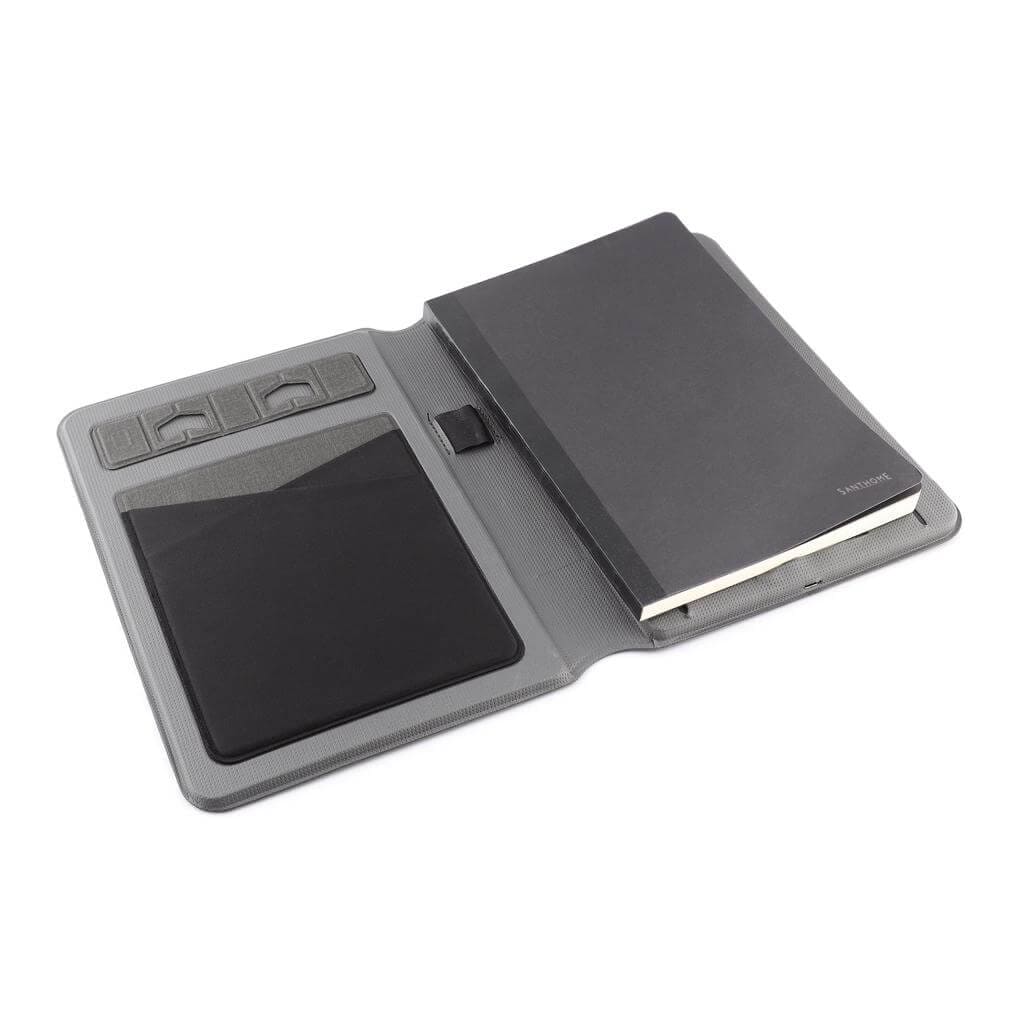 GUBIN - Santhome 10000mAh Wireless Powerbank Organizer - Grey - Notebooks, Pads & Folders - Eco-Friendly Corporate Gifts Dubai