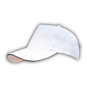 Hans Larsen Cotton Cap-White/Black - Caps - Eco-Friendly Corporate Gifts Dubai