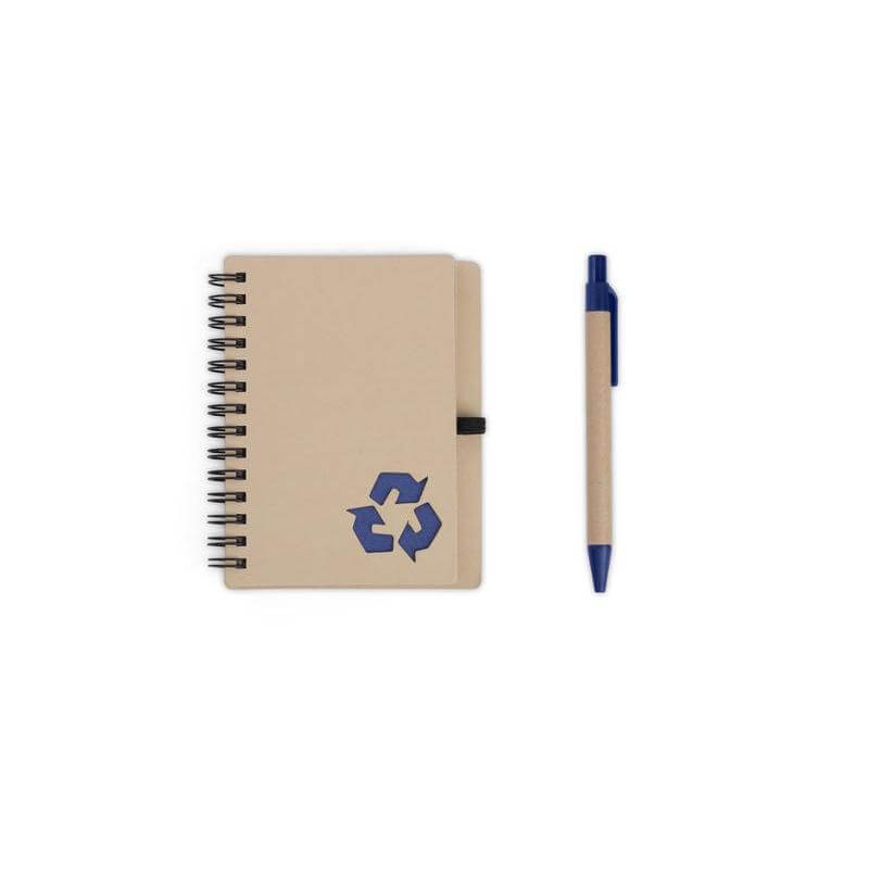 HASSA - eco-neutral A6 Notepad & Pen Set with Sticky Note - Navy Blue - Notebooks, Pads & Folders - Eco-Friendly Corporate Gifts Dubai
