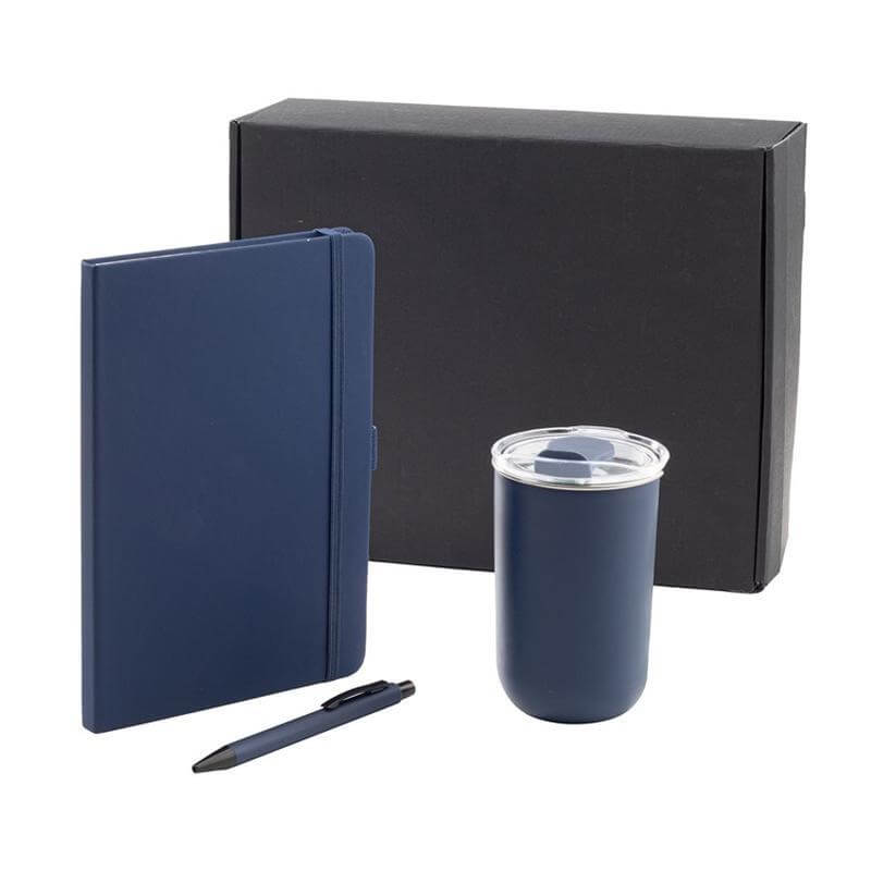 HEVIZ - Giftology Set of Tumbler, A5 Notebook and Pen - Navy Blue - Gift Sets & For your Office - Eco-Friendly Corporate Gifts Dubai