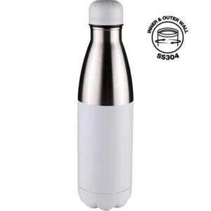 HOPA - Hans Larsen Double Wall Stainless Steel Water Bottle - White - Flasks & Bottles - Eco-Friendly Corporate Gifts Dubai