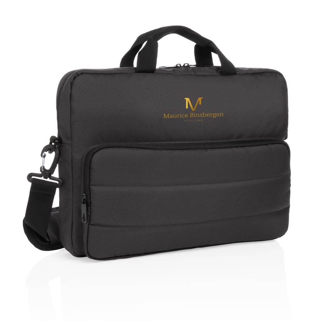 Impact AWARE™ RPET 15.6" Laptop Bag - Black - Laptop Bags - Eco-Friendly Corporate Gifts Dubai