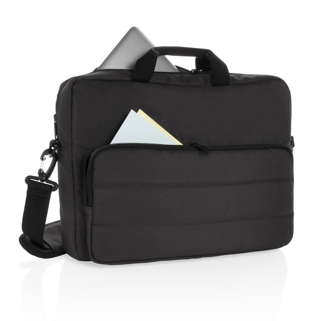 Impact AWARE™ RPET 15.6" Laptop Bag - Black - Laptop Bags - Eco-Friendly Corporate Gifts Dubai