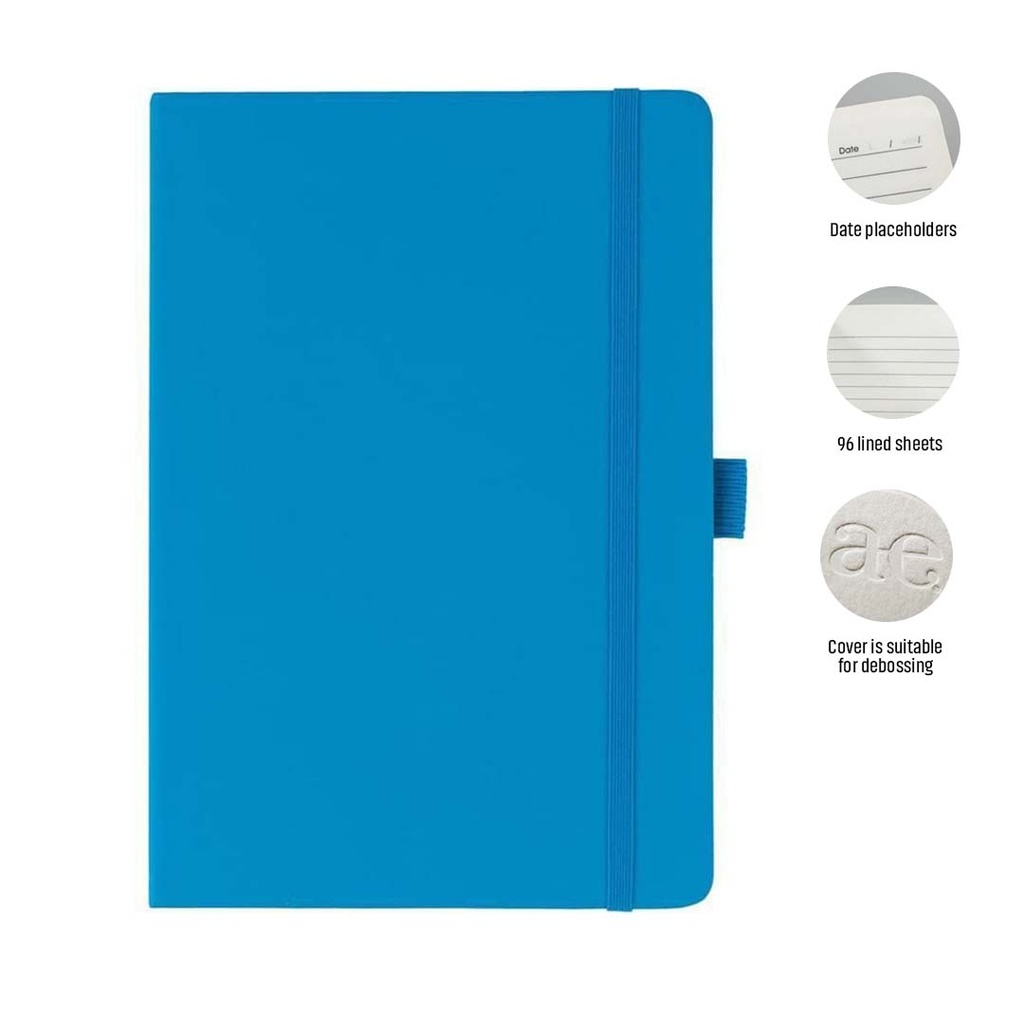 JURSI - Giftology A5 PU Notebook with Pen Loop - Ocean Blue - Notebooks, Pads & Folders - Eco-Friendly Corporate Gifts Dubai