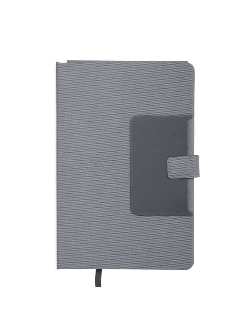 KAMEZ - Santhome 15W Wireless Deluxe Notebook with Phone Stand - Chargers & Notebooks, Pads & Folders - Eco-Friendly Corporate Gifts Dubai