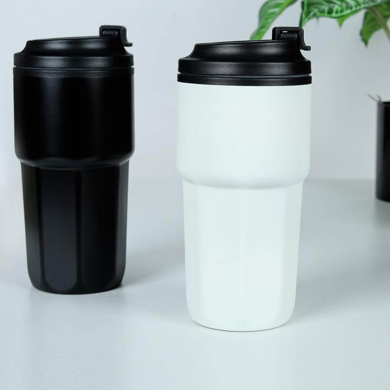 KAVALA - Giftology Steel/PP Double Wall Travel Mug 500ml - White - Mugs & Cups - Eco-Friendly Corporate Gifts Dubai