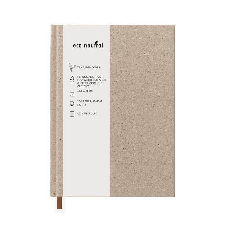 KEILA - eco-neutral TEA Cover A5 Notebook - Notebooks, Pads & Folders - Eco-Friendly Corporate Gifts Dubai
