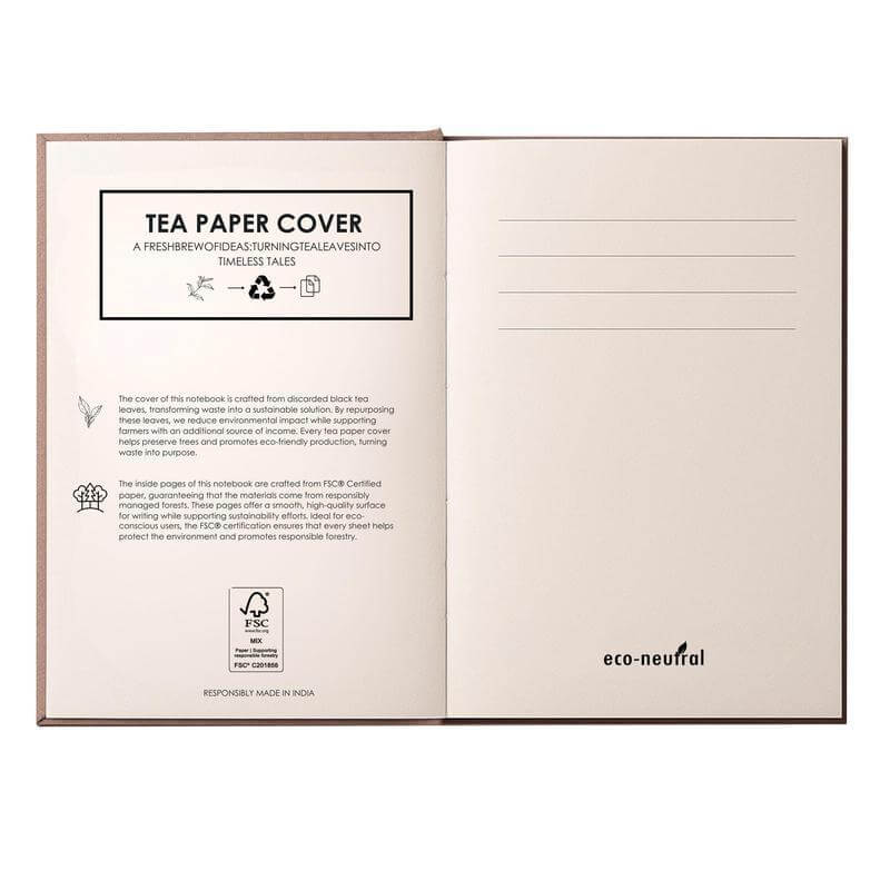 KEILA - eco-neutral TEA Cover A5 Notebook - Notebooks, Pads & Folders - Eco-Friendly Corporate Gifts Dubai