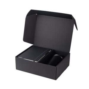 KOKSI - Giftology Set of Double Walled Tumbler, A5 Notebook and Pen - Black - Mugs & Cups & Gift Sets & Notebooks, Pads & Folders & For your Office - Eco-Friendly Corporate Gifts Dubai