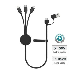 KOPER - @memorii Recycled 6-in-1 Charging Cable - Black - Chargers - Eco-Friendly Corporate Gifts Dubai