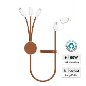 KOPER - @memorii Recycled 6-in-1 Charging Cable - White - Chargers - Eco-Friendly Corporate Gifts Dubai