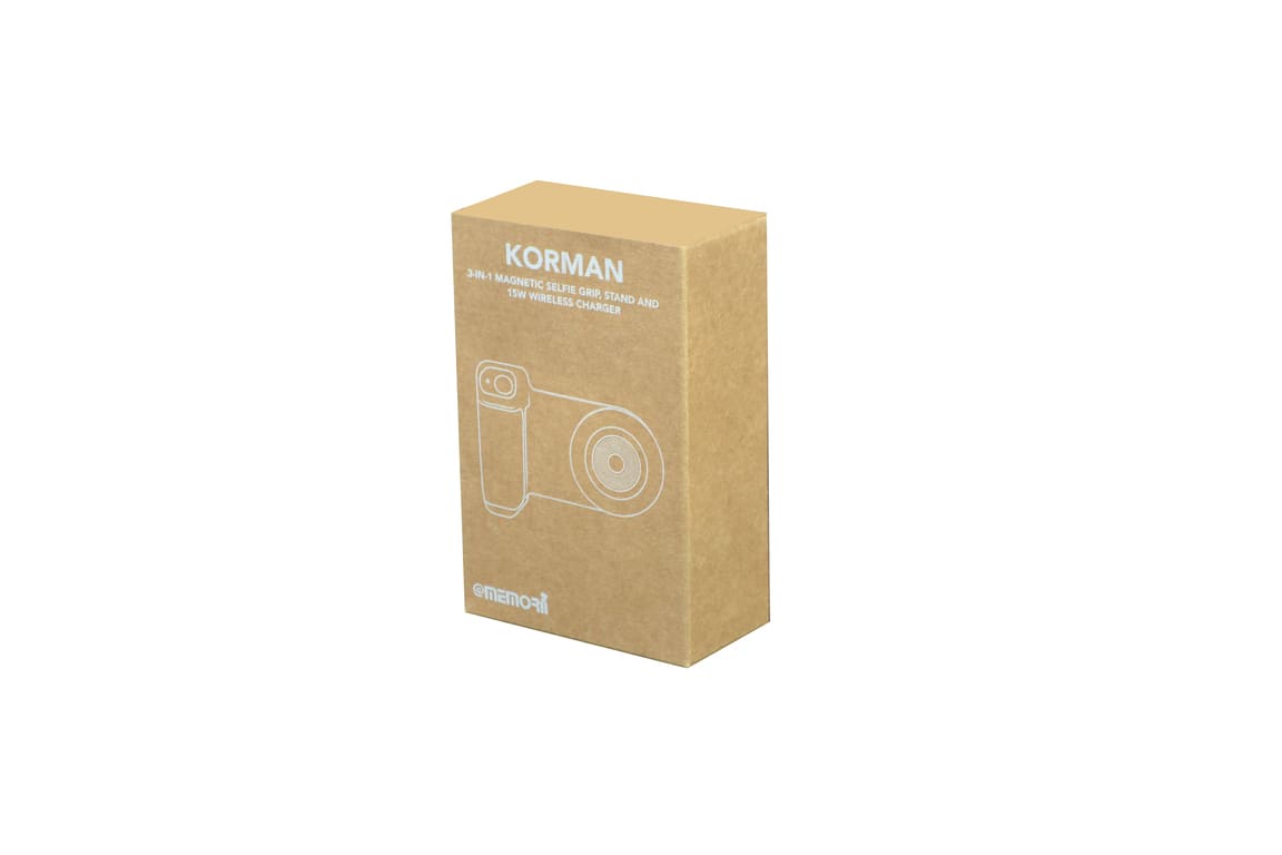 KORMAN - @memorii® Magnetic Phone Stand with 15W Wireless Charging and Remote Shutter - Black - Mobile & Phone Accessories - Eco-Friendly Corporate Gifts Dubai