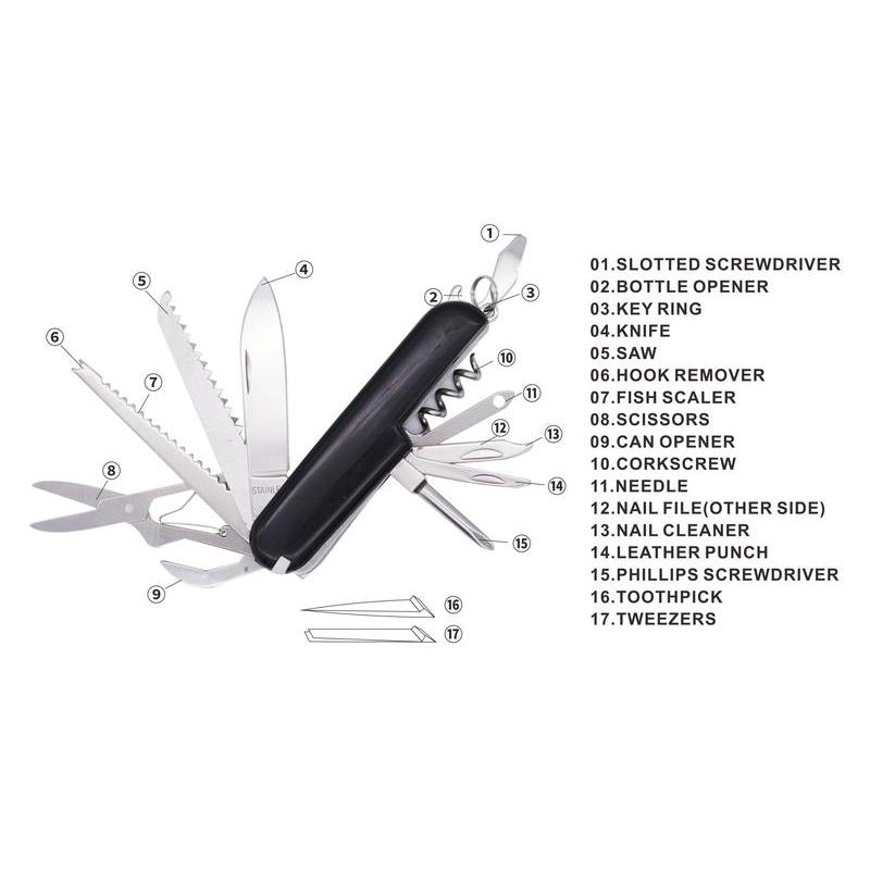 LAHTI - 17 in 1 Multi Function Tool - Black - Eco-Friendly Corporate Gifts Dubai