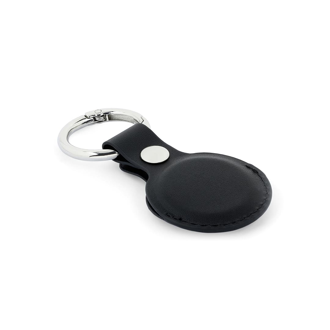 LEEVI - Santhome® PU Keychain with Santhome Tag pocket - Black - Mobile & Phone Accessories & Key Holders - Eco-Friendly Corporate Gifts Dubai