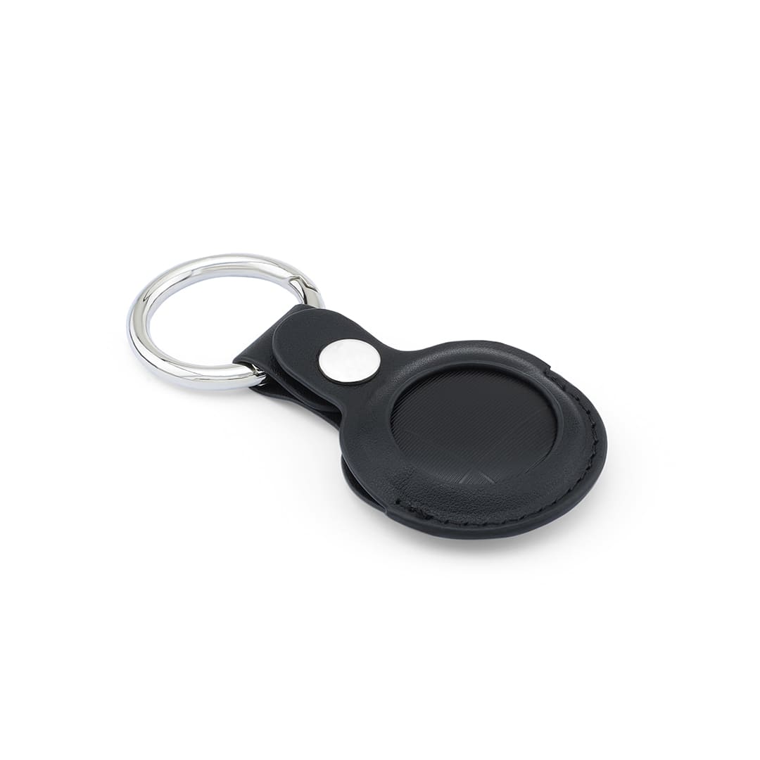 LEEVI - Santhome® PU Keychain with Santhome Tag pocket - Black - Mobile & Phone Accessories & Key Holders - Eco-Friendly Corporate Gifts Dubai
