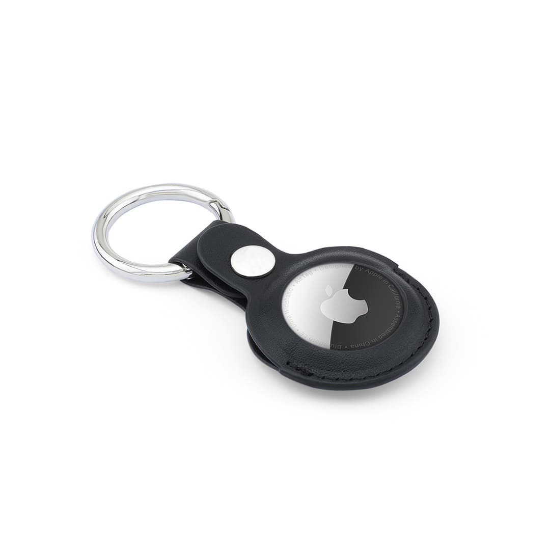 LEEVI - Santhome® PU Keychain with Santhome Tag pocket - Black - Mobile & Phone Accessories & Key Holders - Eco-Friendly Corporate Gifts Dubai