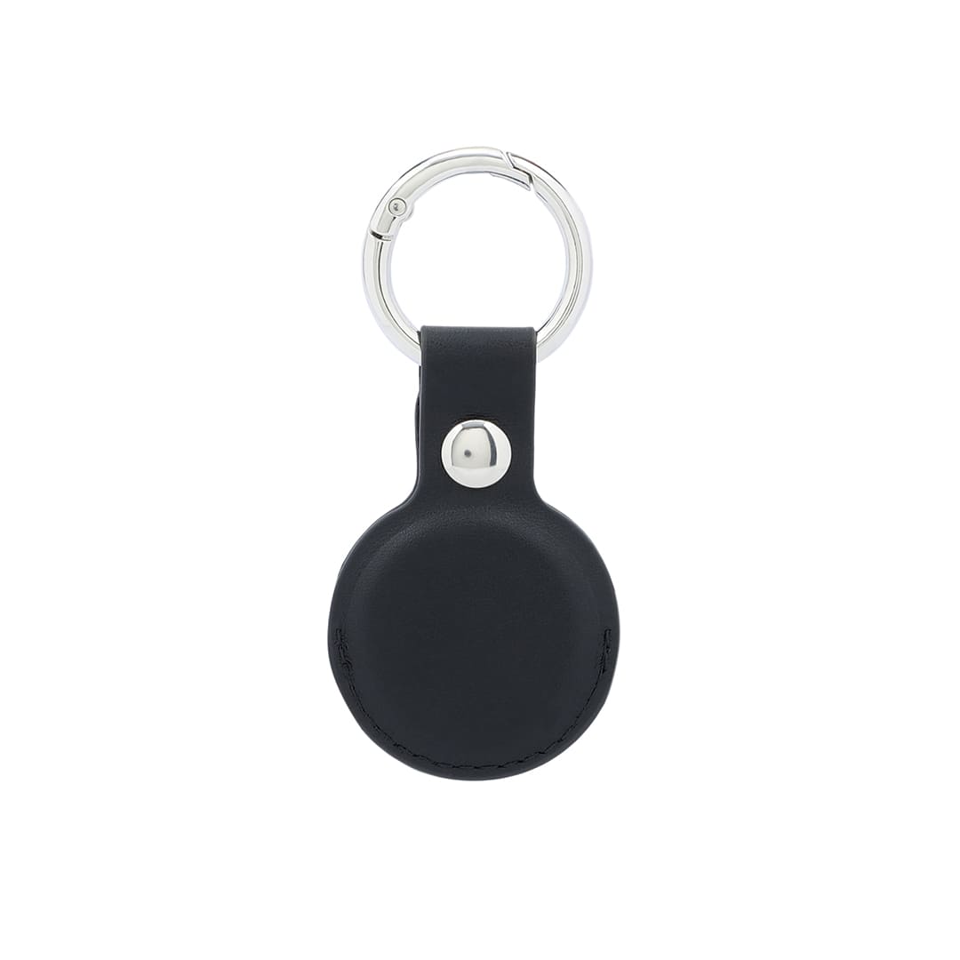 LEEVI - Santhome® PU Keychain with Santhome Tag pocket - Black - Mobile & Phone Accessories & Key Holders - Eco-Friendly Corporate Gifts Dubai