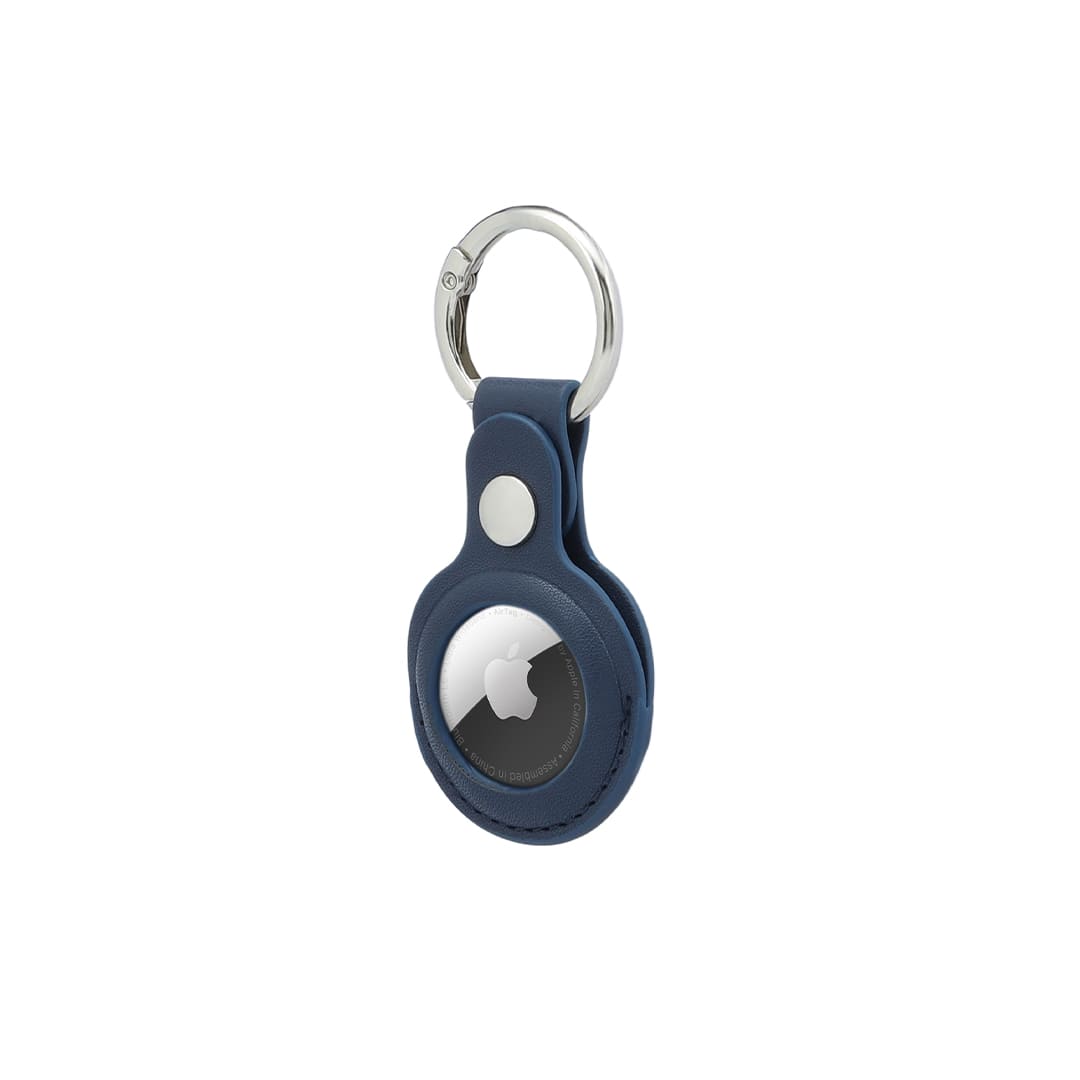 LEEVI - Santhome® PU Keychain with Santhome Tag pocket - Navy Blue - Mobile & Phone Accessories & Key Holders - Eco-Friendly Corporate Gifts Dubai
