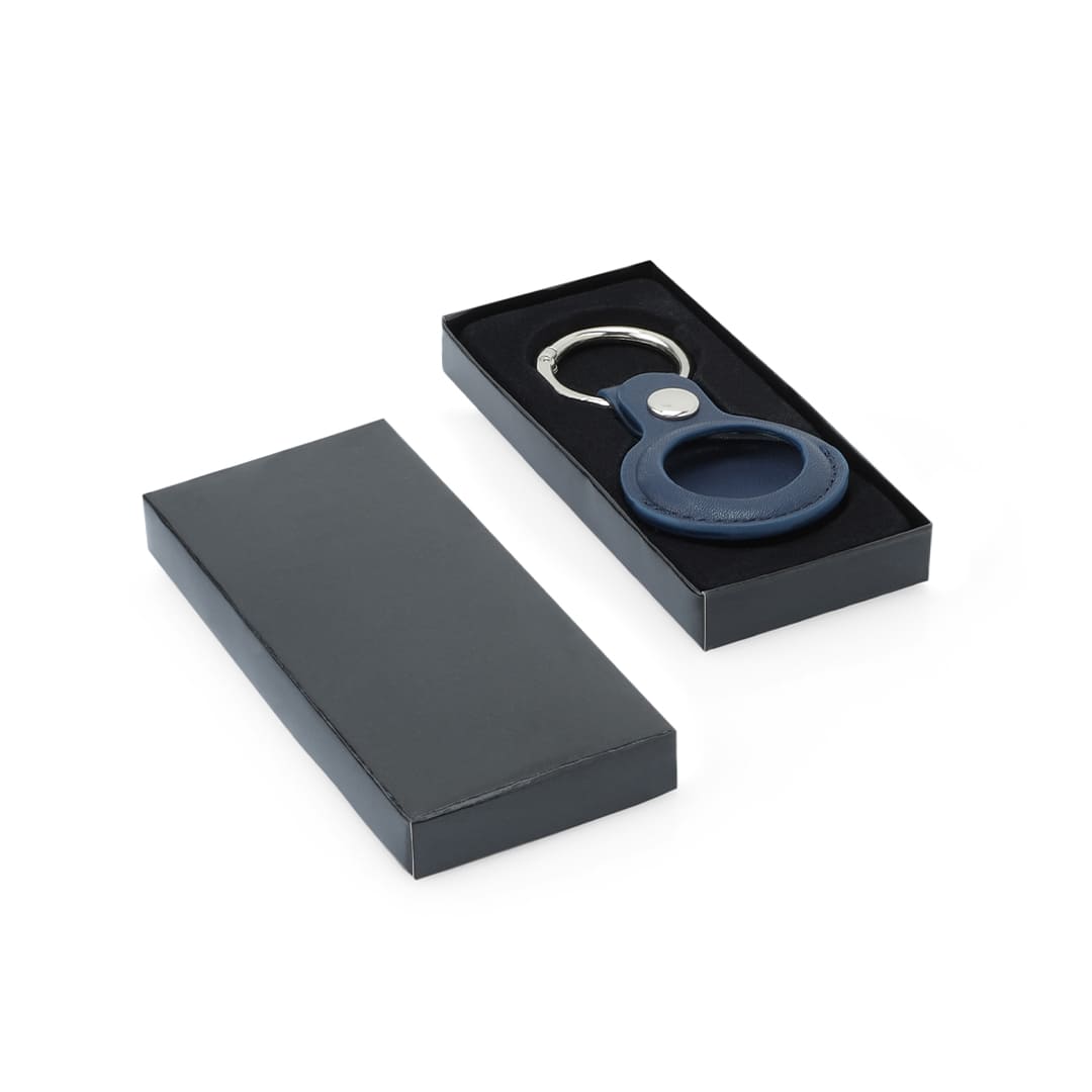 LEEVI - Santhome® PU Keychain with Santhome Tag pocket - Navy Blue - Mobile & Phone Accessories & Key Holders - Eco-Friendly Corporate Gifts Dubai