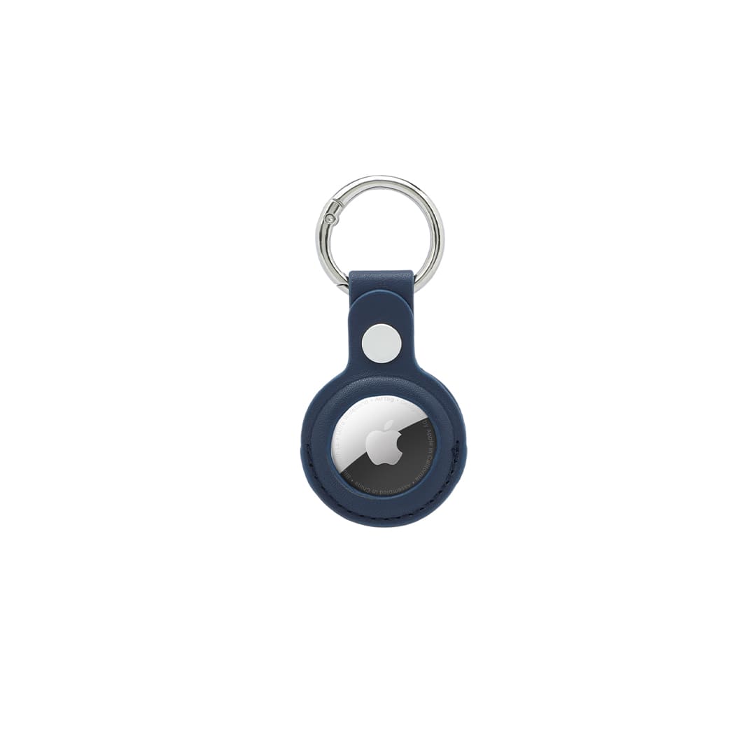 LEEVI - Santhome® PU Keychain with Santhome Tag pocket - Navy Blue - Mobile & Phone Accessories & Key Holders - Eco-Friendly Corporate Gifts Dubai