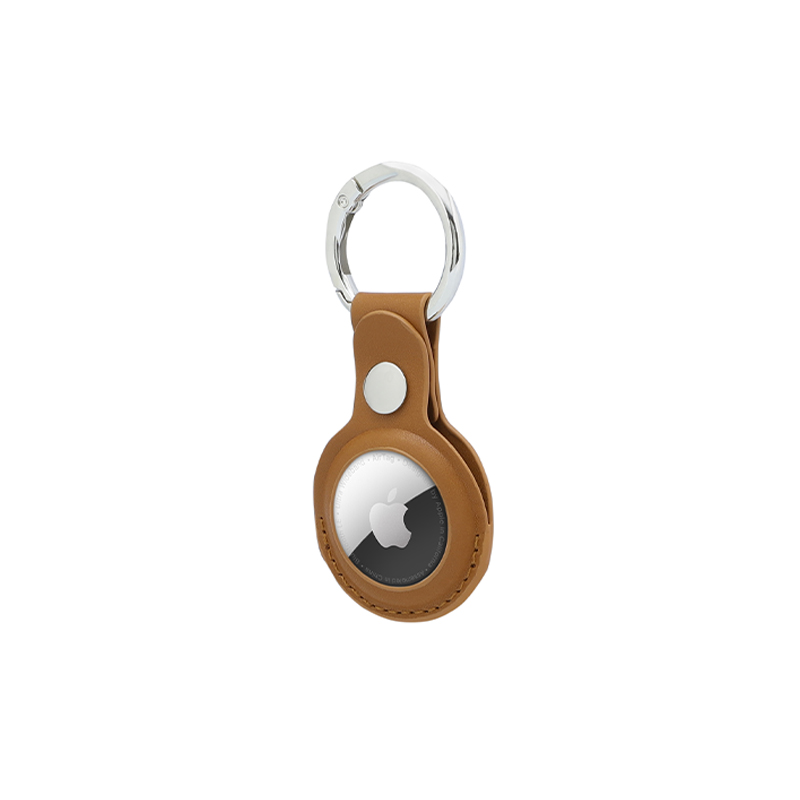 LEEVI - Santhome® PU Keychain with Santhome Tag pocket - Tan - Mobile & Phone Accessories & Key Holders - Eco-Friendly Corporate Gifts Dubai