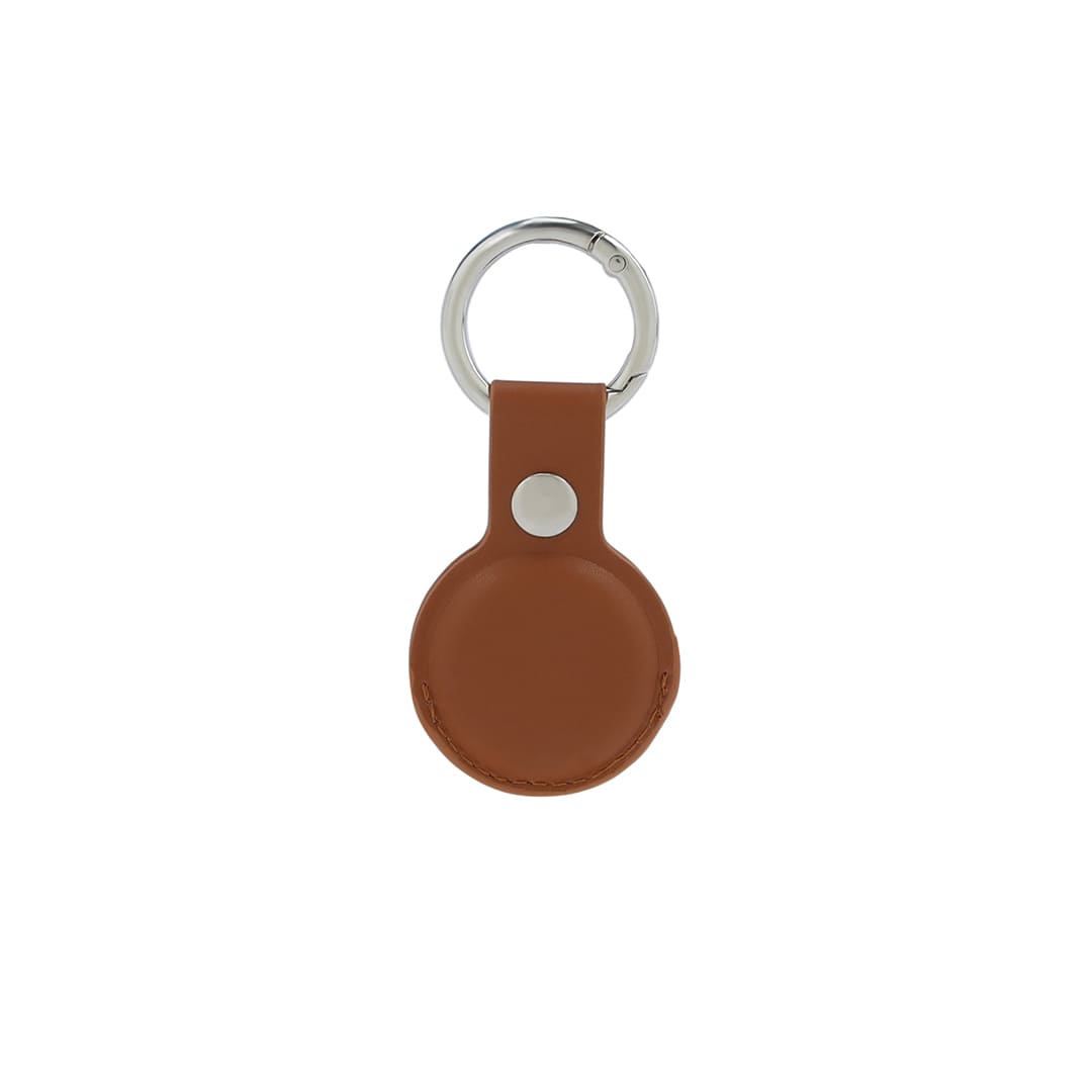 LEEVI - Santhome® PU Keychain with Santhome Tag pocket - Tan - Mobile & Phone Accessories & Key Holders - Eco-Friendly Corporate Gifts Dubai