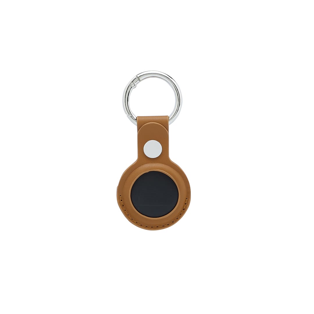 LEEVI - Santhome® PU Keychain with Santhome Tag pocket - Tan - Mobile & Phone Accessories & Key Holders - Eco-Friendly Corporate Gifts Dubai