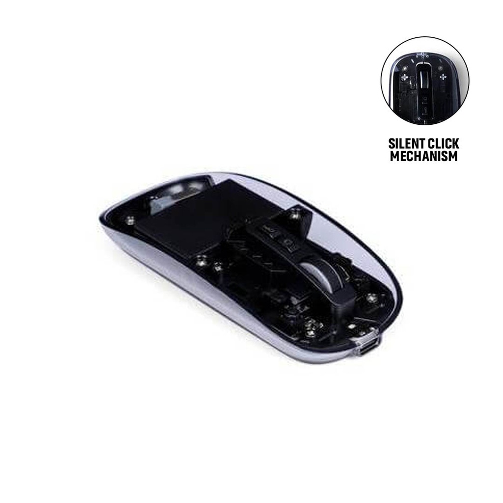 LOGIK - @memorii Transparent 3-mode Wireless Mouse - Mouse pads & Eco-friendly Audio & Tech & For your Office - Eco-Friendly Corporate Gifts Dubai