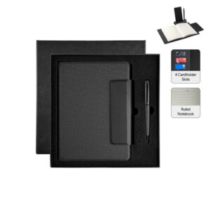 LUBECK - Santhome A5 PU Portfolio with Pen - Black - Notebooks, Pads & Folders - Eco-Friendly Corporate Gifts Dubai