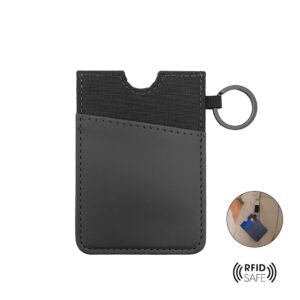 LUGANO - Vertical RFID Cardholder Wallet with Keyring - Carbon - Card Holders & Wallets - Eco-Friendly Corporate Gifts Dubai
