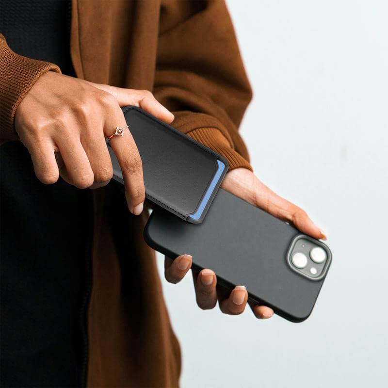 MAG3 - Giftology 3-in-1 Magnetic Wireless Charger Card Holder - Black - Mobile & Phone Accessories - Eco-Friendly Corporate Gifts Dubai