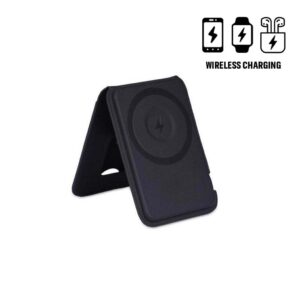 MAG3 - Giftology 3-in-1 Magnetic Wireless Charger Card Holder - Black - Mobile & Phone Accessories - Eco-Friendly Corporate Gifts Dubai