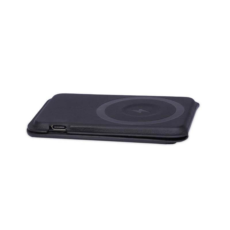 MAG3 - Giftology 3-in-1 Magnetic Wireless Charger Card Holder - Black - Mobile & Phone Accessories - Eco-Friendly Corporate Gifts Dubai