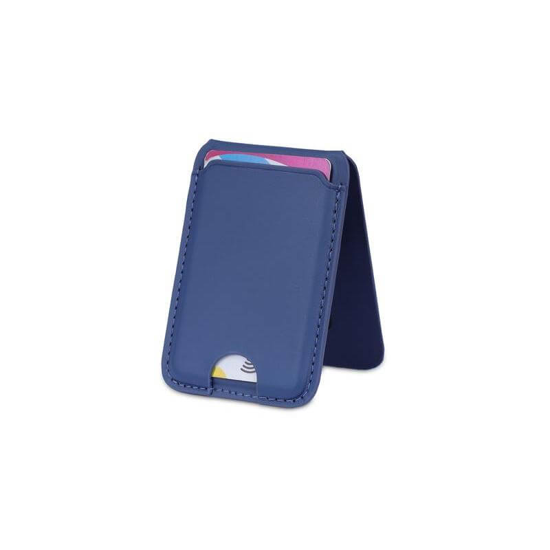 MAG3 - Giftology 3-in-1 Magnetic Wireless Charger Card Holder - Navy - Mobile & Phone Accessories - Eco-Friendly Corporate Gifts Dubai