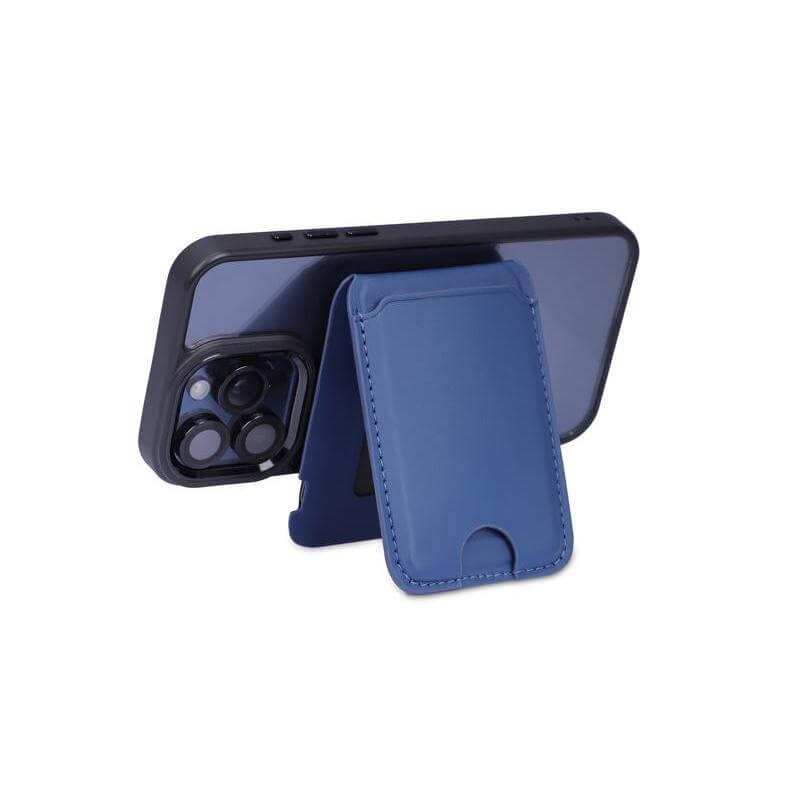 MAG3 - Giftology 3-in-1 Magnetic Wireless Charger Card Holder - Navy - Mobile & Phone Accessories - Eco-Friendly Corporate Gifts Dubai