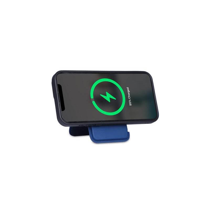 MAG3 - Giftology 3-in-1 Magnetic Wireless Charger Card Holder - Navy - Mobile & Phone Accessories - Eco-Friendly Corporate Gifts Dubai