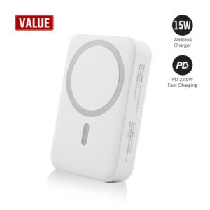 Maglite 10K - 10000 mAh Magnetic Wireless Power Bank - White - Powerbanks - Eco-Friendly Corporate Gifts Dubai