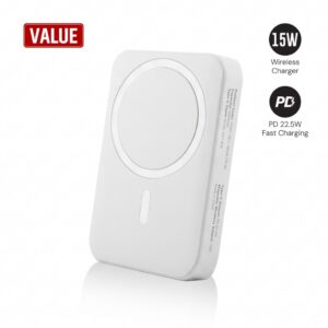 Maglite 5K - 5000 mAh Magnetic Wireless Power Bank - White - Powerbanks - Eco-Friendly Corporate Gifts Dubai