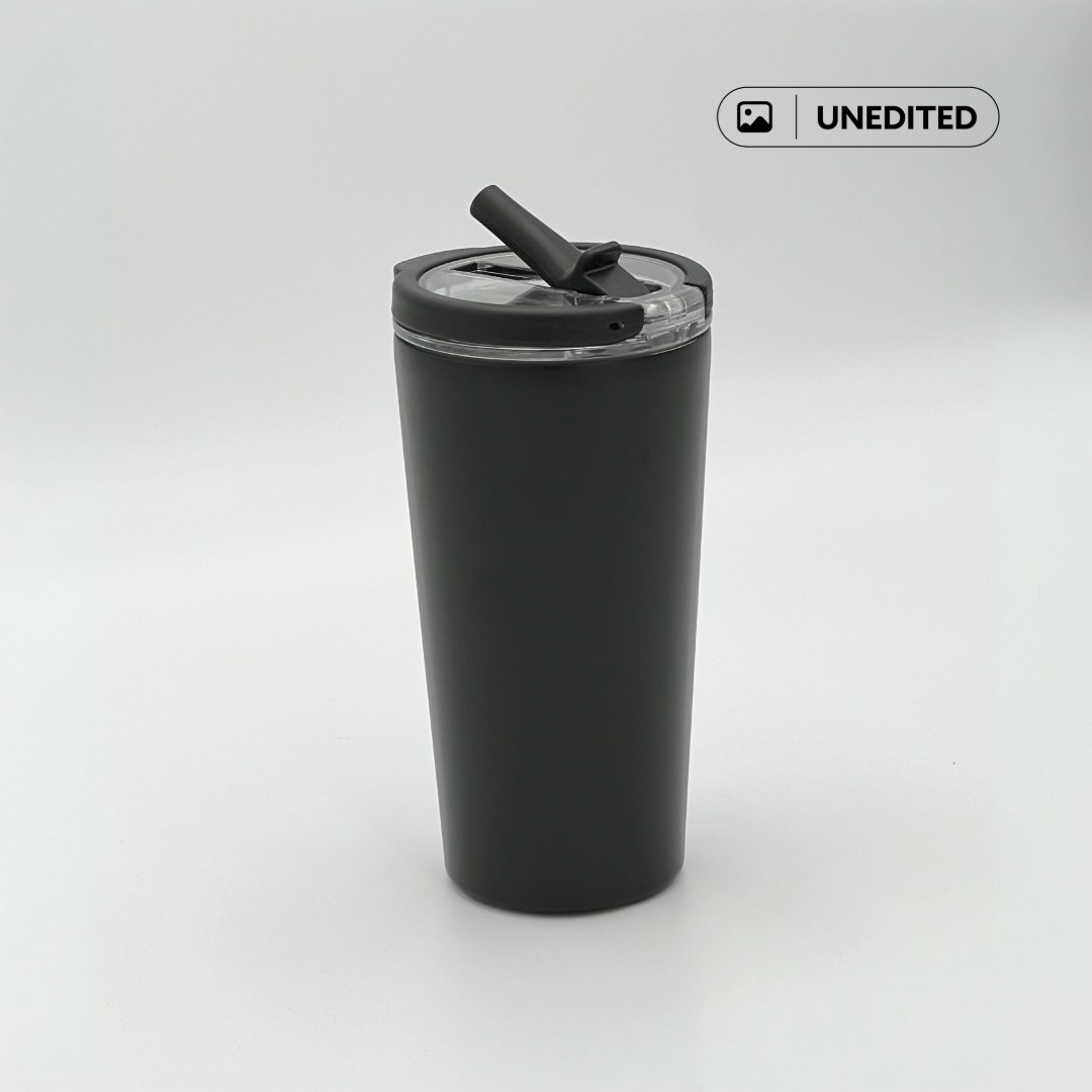 MARBELLA - Hans Larsen Double Wall Tumbler with Sip Lid 600 ml - Black - Mugs & Cups - Eco-Friendly Corporate Gifts Dubai