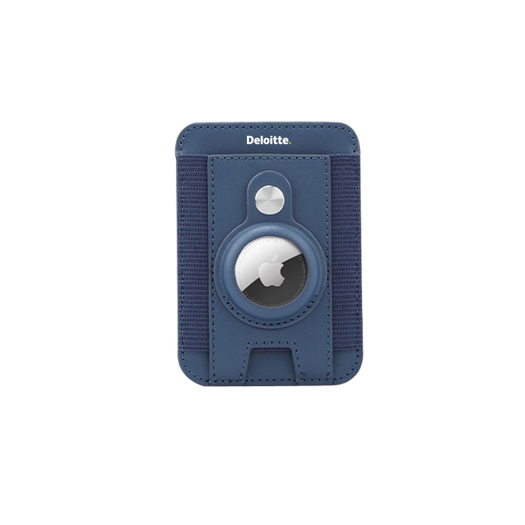 MARZ - Santhome® Magnetic Phone Cardholder with Santhome Tag Pocket - Navy Blue - Mobile & Phone Accessories & Card Holders & Wallets - Eco-Friendly Corporate Gifts Dubai