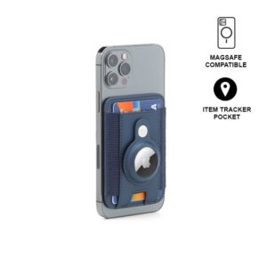 MARZ - Santhome® Magnetic Phone Cardholder with Santhome Tag Pocket - Navy Blue - Mobile & Phone Accessories & Card Holders & Wallets - Eco-Friendly Corporate Gifts Dubai